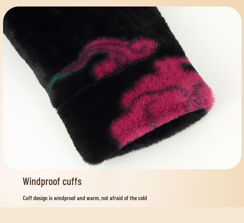 Stylish Fleece-Lined Winter Jacket & Mink Coat for Elderly Women