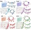 DIY Bedelarmband Kit - Roze & Blauwe Kralen Cadeauset voor Meisjes