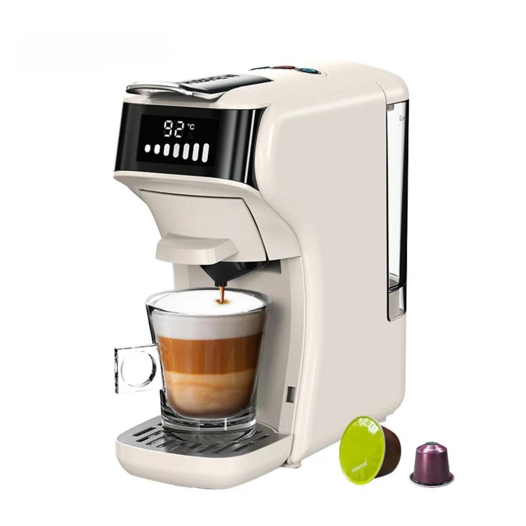 HiBREW H1B Pods Coffee Maker, 600ml Water Tank, 20 Bar Pressure Extraction, Cold/Hot Mode, LED Indicator