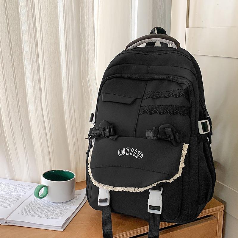New High-value, Fresh and Sweet Contrasting Backpack, Lightweight and Large-capacity Backpack for Junior High School Students