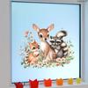 Static Cling Window Stickers Cartoon Animals Butterflies Flowers Removable No Glue Glass Door Shop Window Home Decor