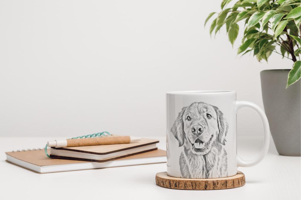 Golden Retriever - cup with a dog, personalized cup with a print, a classic gift for everyone from the Art-Dog brand