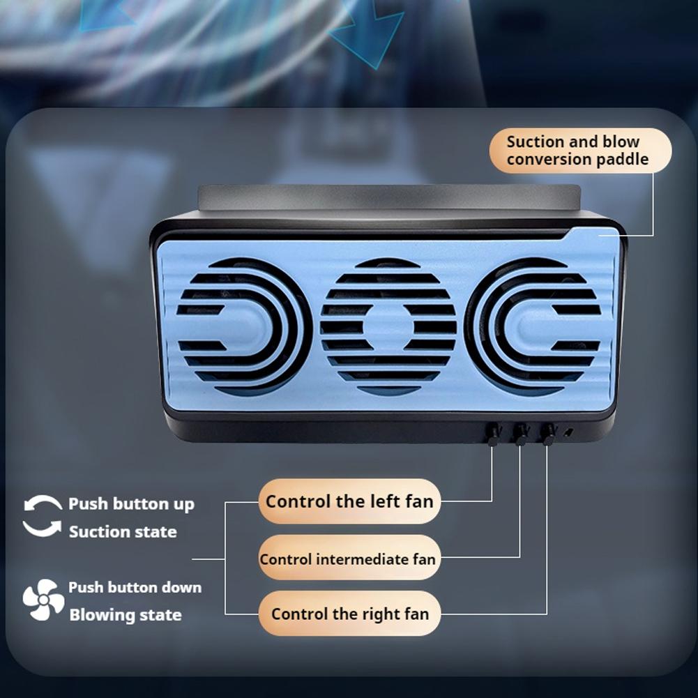 Solar Powered Auto Window Cooler Car Ventilator 3 Fans Car SUV Cool Fan Cooler Promoting Air Circulation Auto Air Cooling System