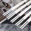 New White Chopsticks Set Reusable Chinese Japanese Korean Chopsticks 10 In Anti-Slip Fiberglass Chop Sticks Utensils