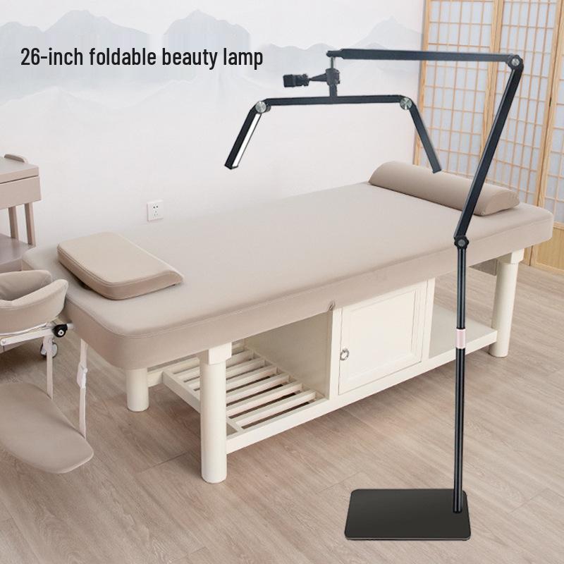 26" Remote-Controlled Folding Cantilever Lamp, 3-Head, 30W, for Nail Art, Tattooing, and Eyelash Extensions.