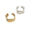 Wide Band Geometric Frosted Matte Ring for Women – Adjustable Irregular Hip Hop Style