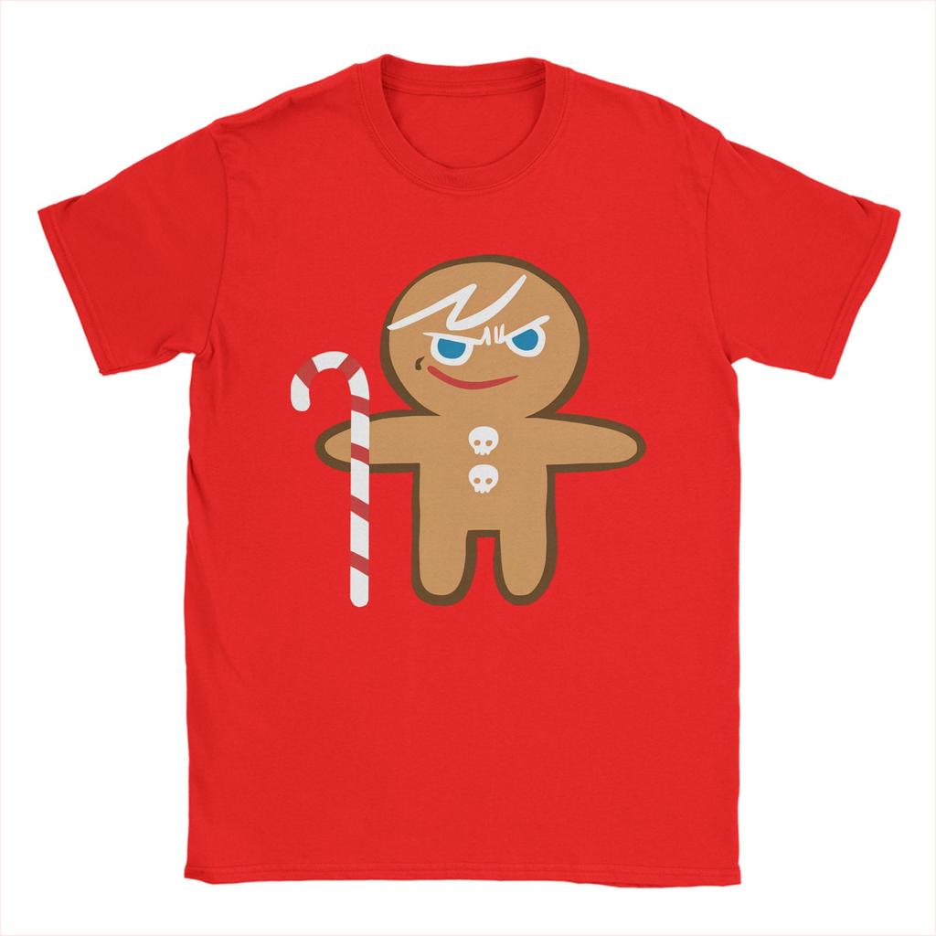Унисекс футболка Cookies Run Kingdom Винтажная 100% хлопок Футболка с коротким рукавом GingerBrave Футболки Топы с круглым вырезом Идея для подарка