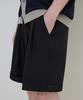 Wednesday Oasis Summer Double-Pleat Half Stretch Slacks_Black(Wc25-Pt05)