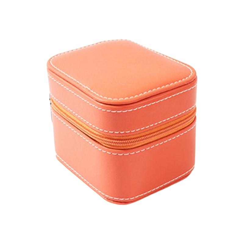 Compact Single Watch Travel Case For Watches And Smartwatches Up To 55mm With PU Leather And Microsuede Interiors