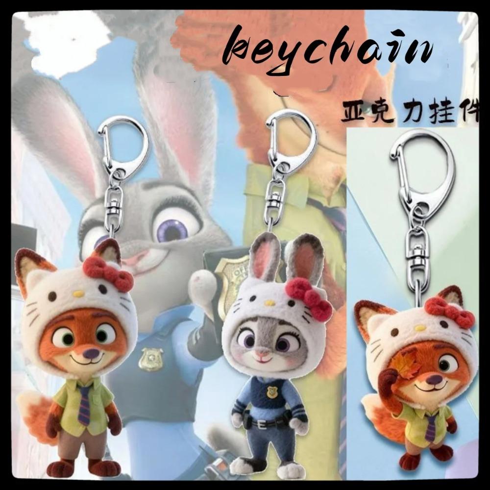 Zootopia Animace Periferie Klíčenka Kreslený Judy Nick Roztomilý Akrylový Klíčenka na Školní Tašku Muži a Ženy Narozeninové Dárky