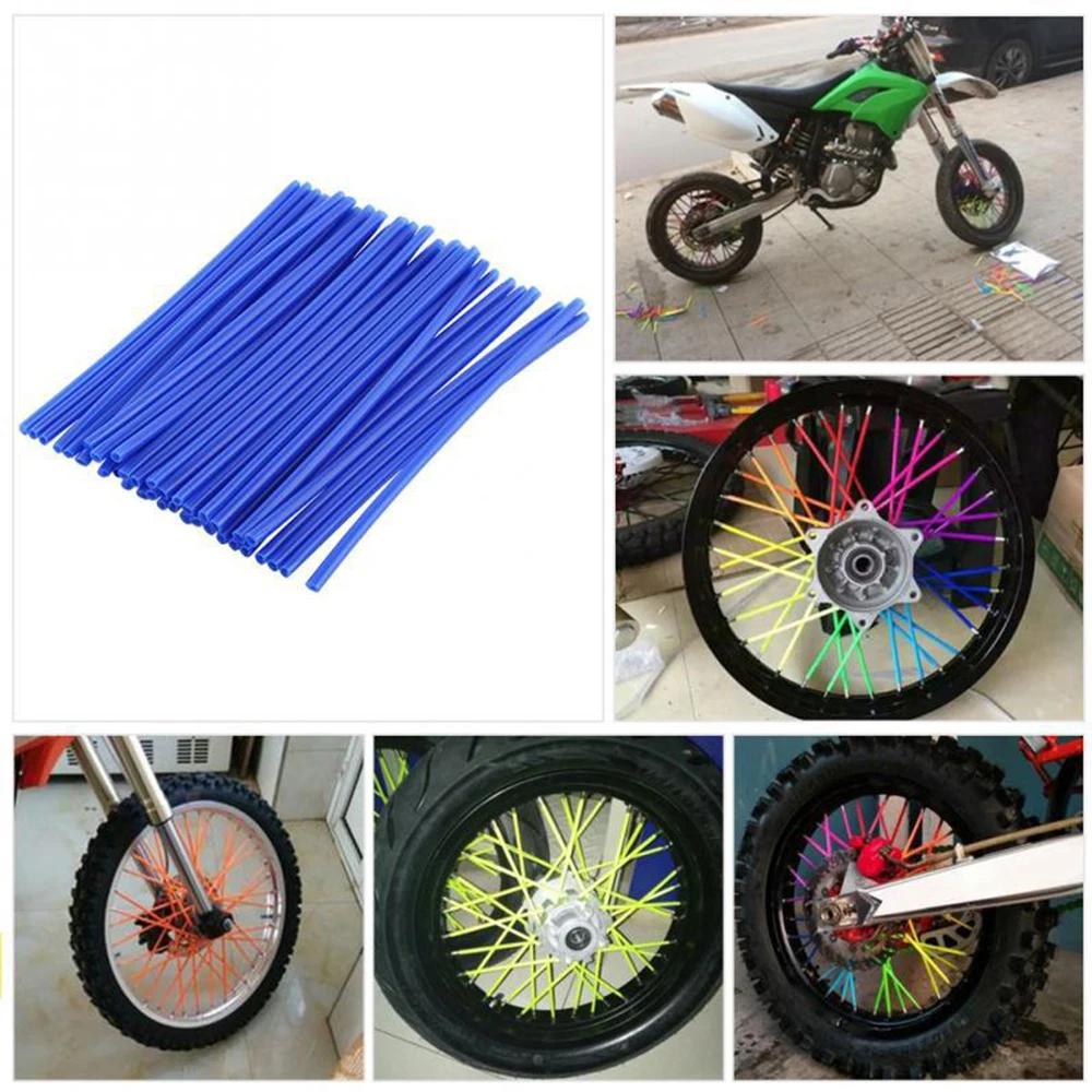 36pcs Motorcycle Wheel Rim Spoke Wrap Kit Skin Cover 6.7 inch