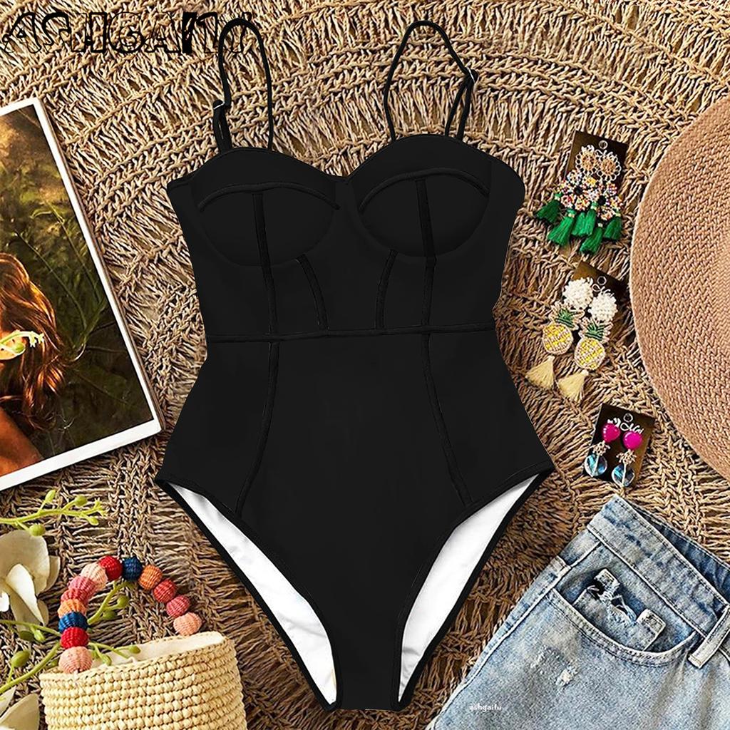 New Sexy One Piece Swimsuit Women Swimwear Cut Out Bathing Suit Summer Push Up Monokini Print Swim Suit  Beach Wear Female
