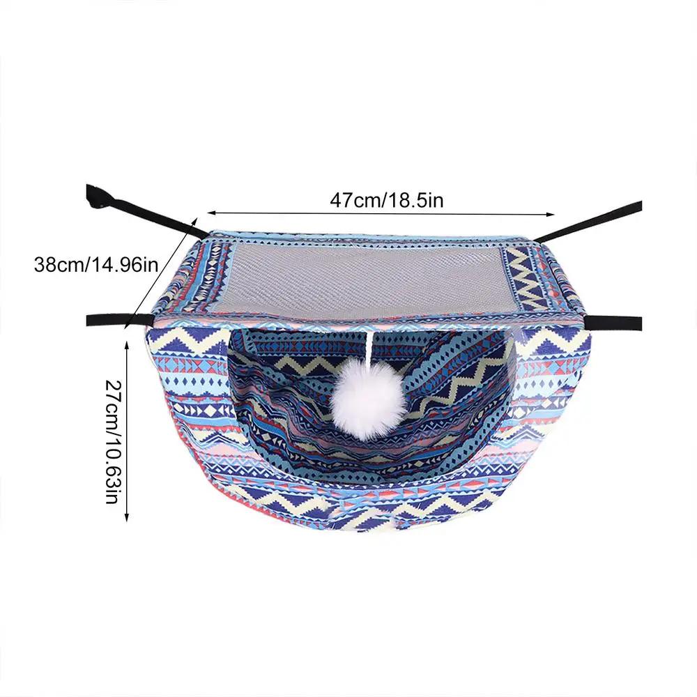 

Outdoor Cat Hammock Summer Double-layer Rabbit Hammock Upper Cooling Ice Silk Cushion For Small Animals Rabbit Cat Cage Ferret M синий