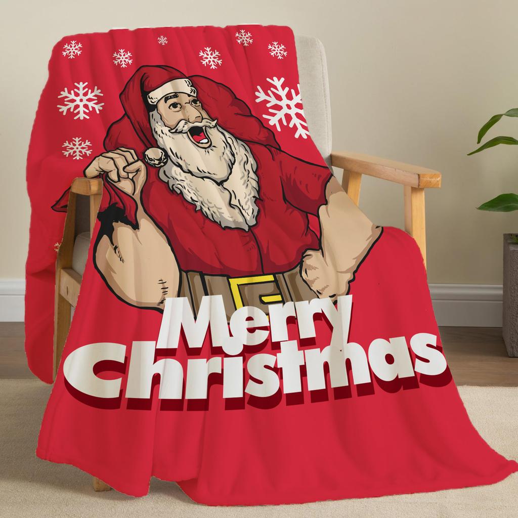 Christmas Creative Throw Blanket Flannel Print Blanket Super Soft Cozy Sofa Nap Blanket Home Blanket Perfect Home Gift for Her