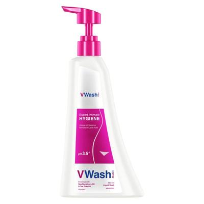 VWash Plus Intimní hygiena pro ženy 350 ml Pro každodenní použití Jemný čisticí prostředek Zabraňuje svědění Suchosti Podráždění Udržuje Zdravou Rovnováhu Paraben