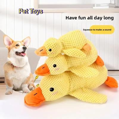 Dog Toys Indestructible Things For Dogs Soft Toy Squeaky Duck Durable Chew Interactive Entertainment Large Puppy Playtime Plush