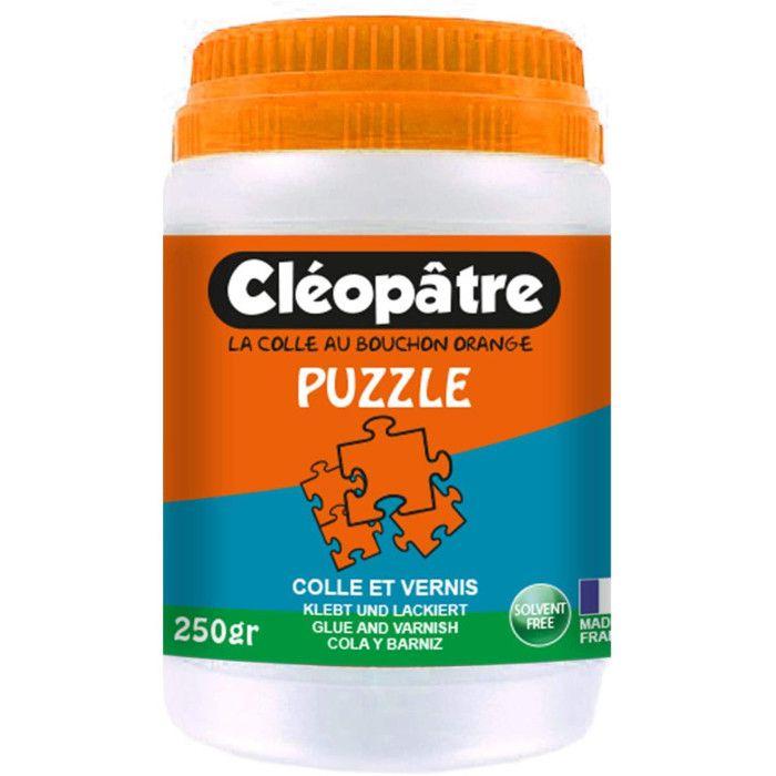 Colle et vernis pour puzzles - CLEOPATRE - Cléo’Puzzle - 250 gr - Transparent - Protection durable