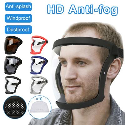 Oil-splash Proof Mask Full Face Shield Transparent Safety Mask Protection Cover Anti Fog Anti Dust Anti Droplet Cycling Mask