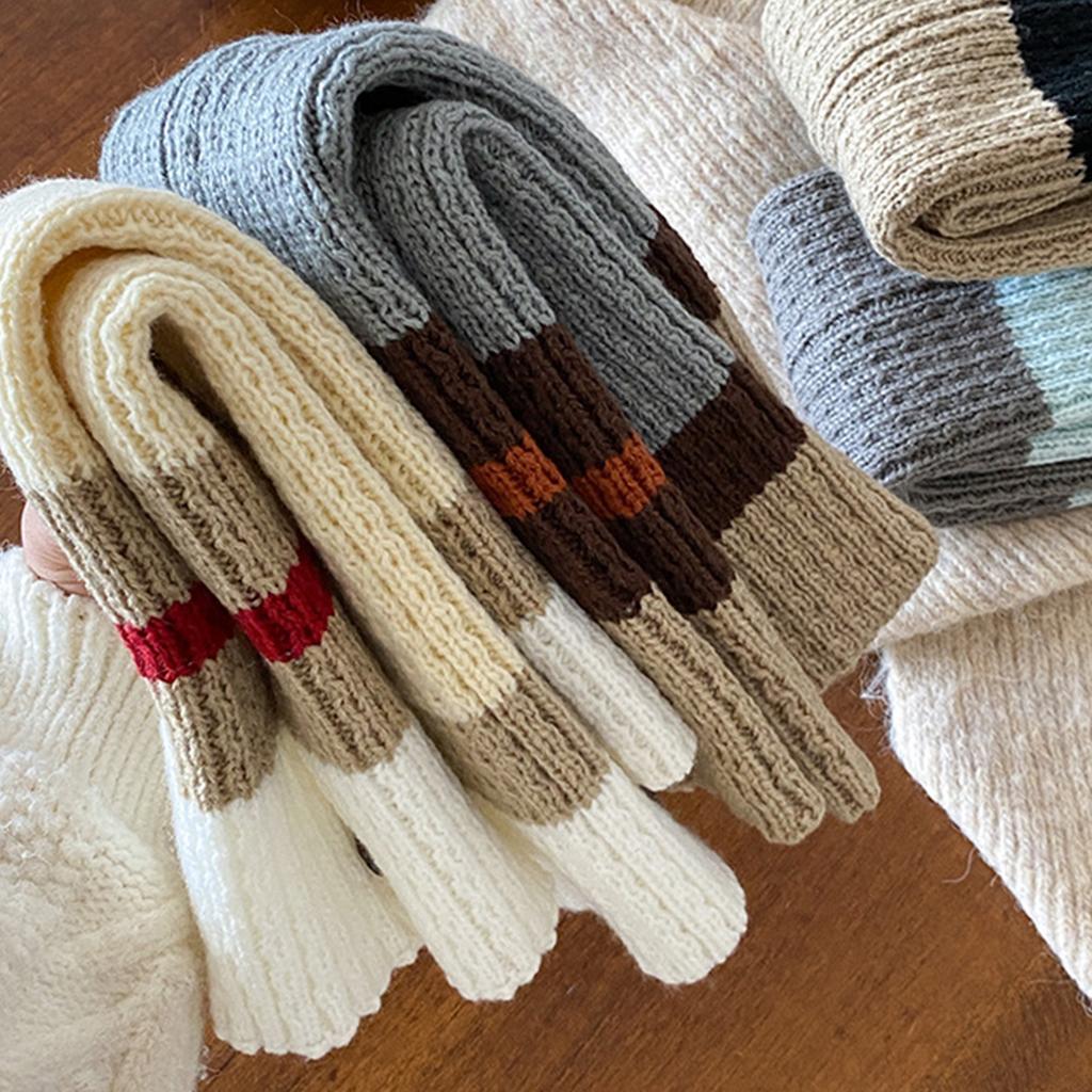 Herbst Winter Socken Stulpen Strümpfe Retro Socken Mädchen Gestrickte Beinwärmer Häkelstrümpfe Socken Knöchelwärmer Socken
