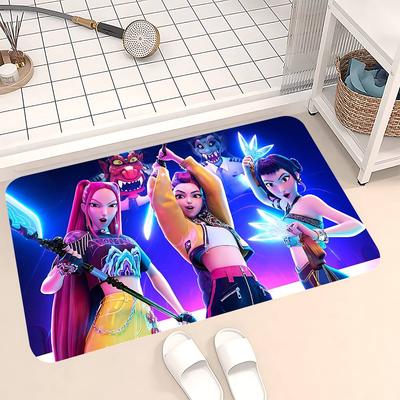 Kpop Demon Anmie H-Hunters Floor Mat Non-Slip Laundry Room Mat Laundry Decor Balcony Child Living Room Bedside Mats