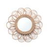 Petal Mirror: Willow Wicker Decorative for Living Room, Bedroom, or Entrance Wall.