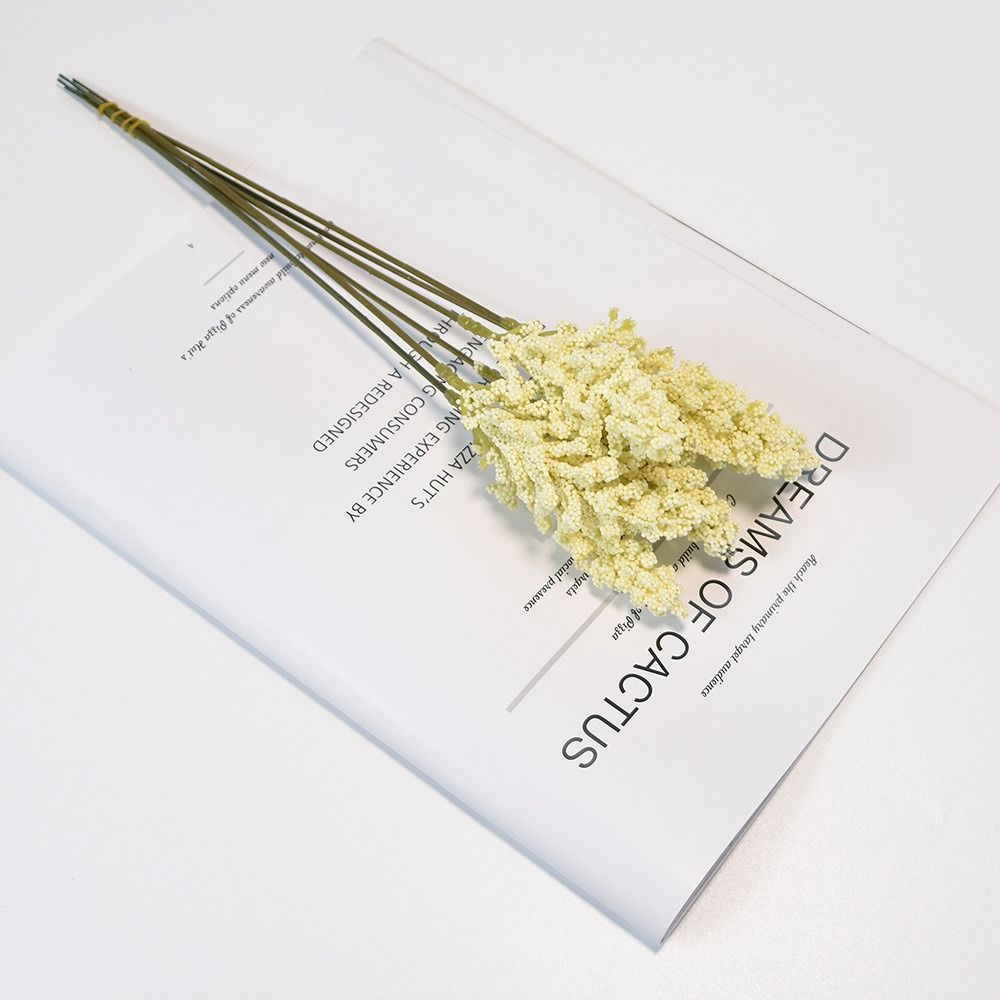 6 Pcs/bundle Artificial Plants Wheat Bouquet Lifelike Fake Flower Simulation Foam Wheat  Hotel