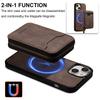 LC.IMEEKE L6 For iPhone 13 Mini/12 Mini Magnetic Case Detachable Zipper Wallet Leather Coated PC + TPU Phone Cover