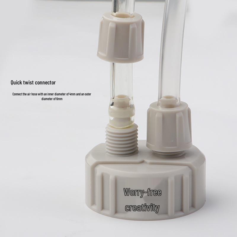 Worry-Free DIY CO2 Generator for Aquatic Plants with Quick-Connect Double Connector Cap