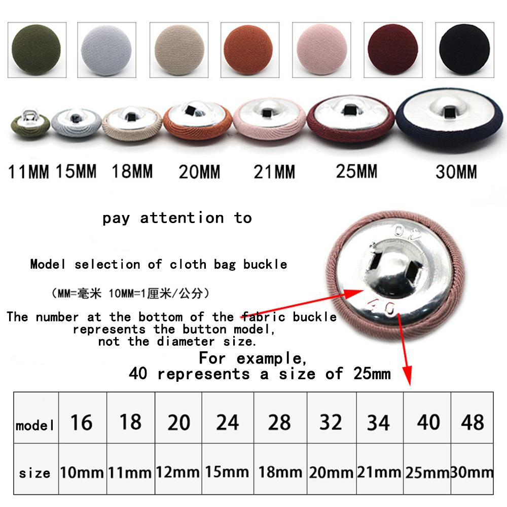 10Pz Bottoni Rotondi Colorati per Borsa Bottone Piccolo in Cashmere da Donna per Completo Bottone in Chiffon Bottone per Borsa Bottone Versatile per Stoffa Bottone per Camicia