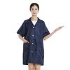 Unisex Anti-static Striped Short-Sleeve Cleanroom Gown