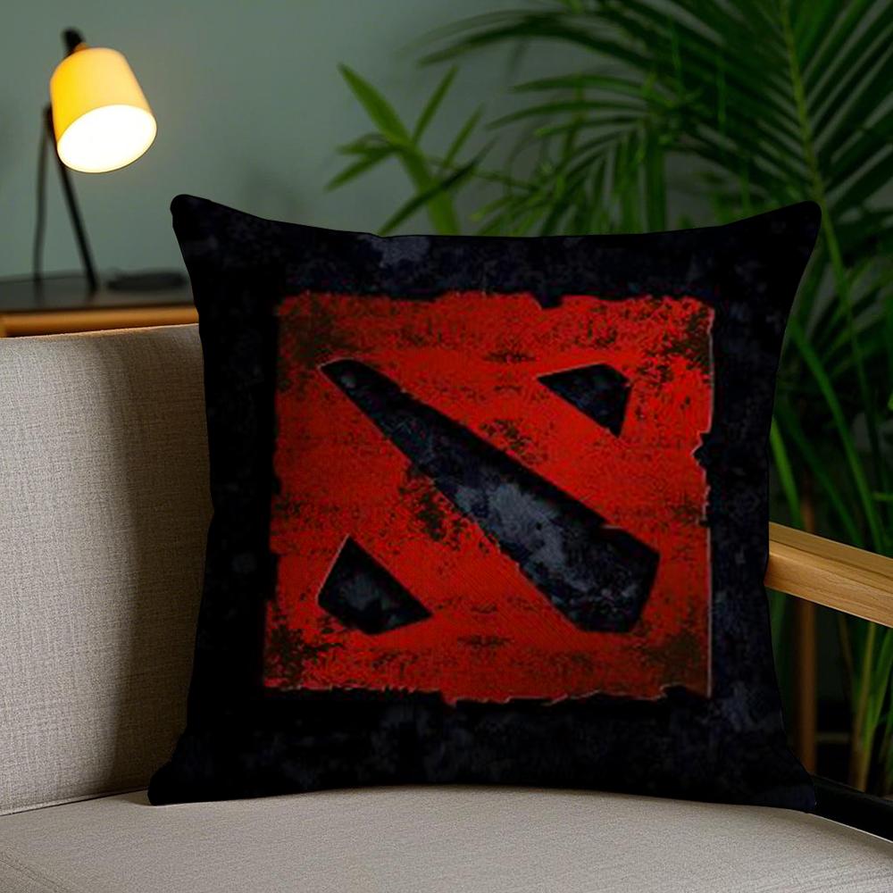 Game Cool D-Dota 2 Cushion Cover Soft Short Plush Double-Sided Printing Home Decor Machine Washable Pillow Case Gift