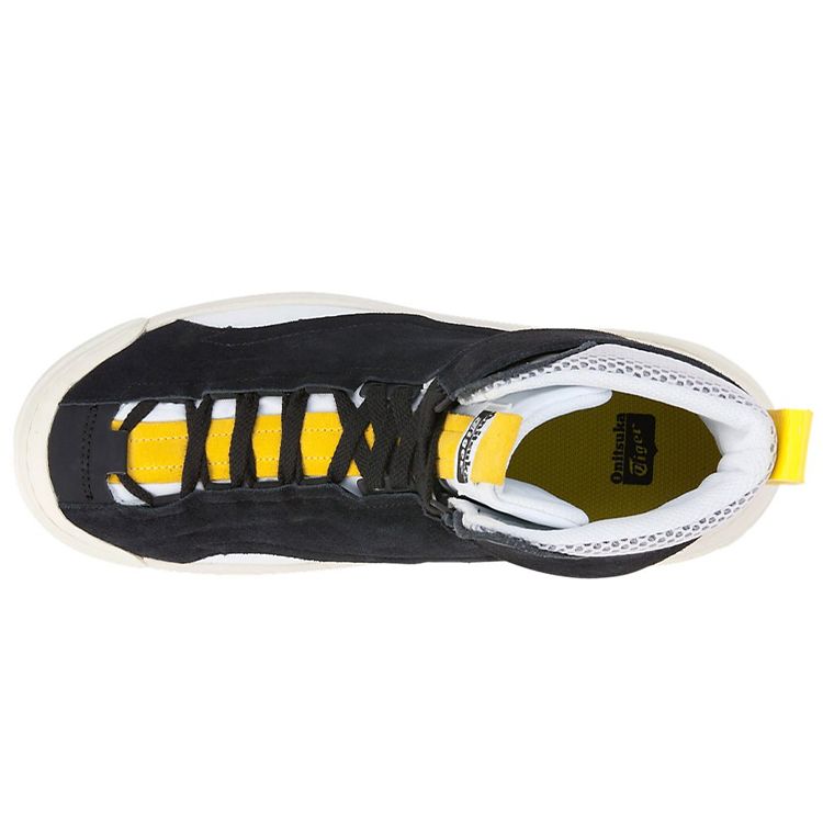 ONITSUKA TIGER Chunky Runner Mt Leather Wrap Warm High-Top Sneakers Unisex Sneakers Black Yellow 1183A420-001