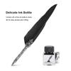 Retro Quill Feather Writing Pen Gift Box with Empty Ink Bottle Quill Set for Friends Black