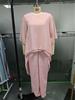 2026 Women's Loose Casual Chiffon Autumn Suit: Solid Color Top and Pants Set