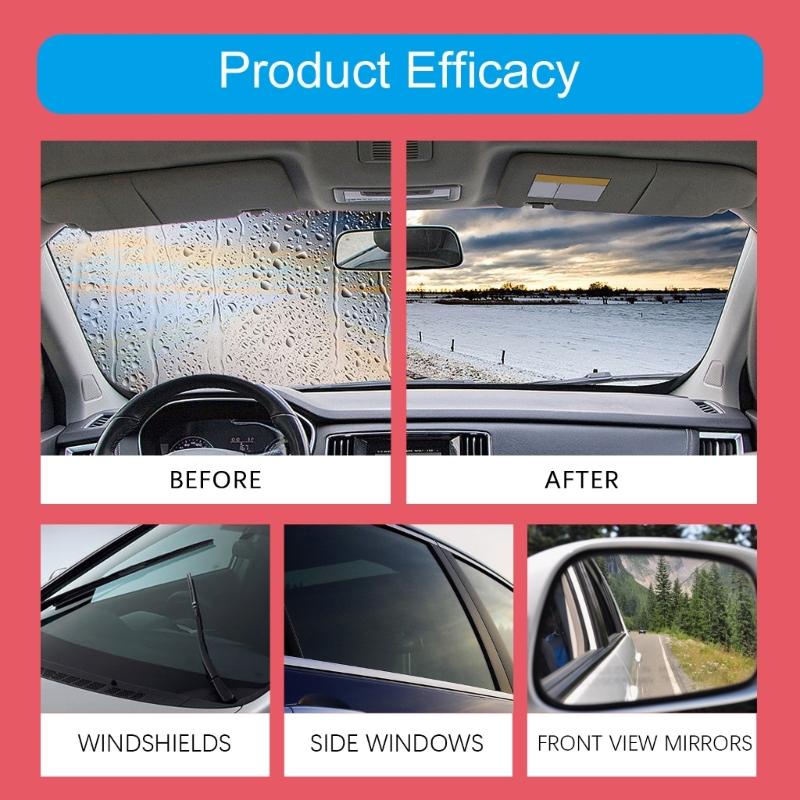 Car Window Restorer Cleaner Oil Film Eliminator Remover for Rainy Days Enhanced Nighttime Visibility Spotless Windscreen
