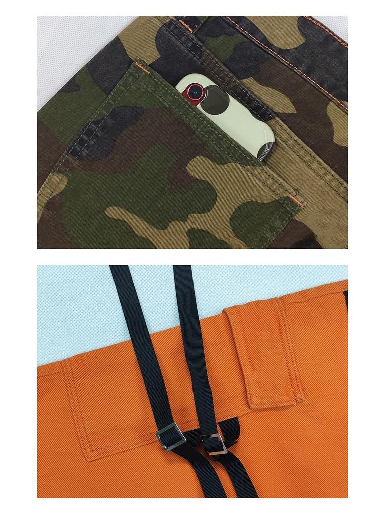 American High-End Ripped Denim Slim Men's Overalls - Stylish and Trendy Trousers