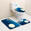 Christmas Bathroom Floor Mat Toilet Three-Piece Set