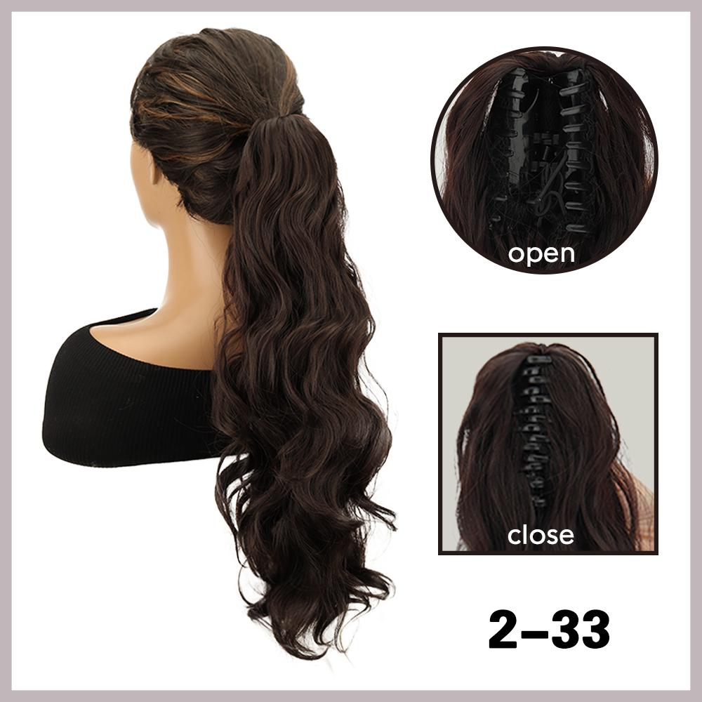 

Синтетические длинные волнистые кудрявые накладные хвосты на заколке, парик-хвост из высокотемпературного волокна для женщин, для повседневной носки, косплея, вечеринок 50cm