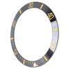 Ceramic Watch Bezel Insert Wristwatch Bezel Insert Loop Ring Replacement Parts (Black+Gold)