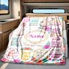 Motivational Floral Quotes Blanket Personalized Name Soft Comfortable Stylish Blanket Car Blanket Perfect For Travel Camping Outdoor Home Suitable For