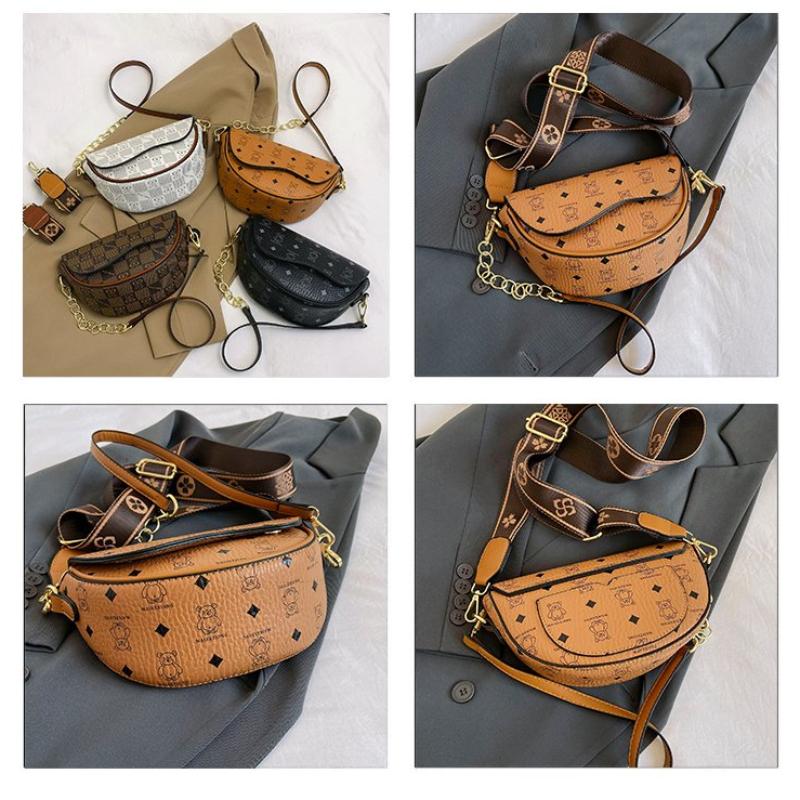 Tekstur Salveske for kvinner Elegant håndveske for damer Stor kapasitet Mote Kvinne Trend Utskrift High-End Skulder Messenger Bag