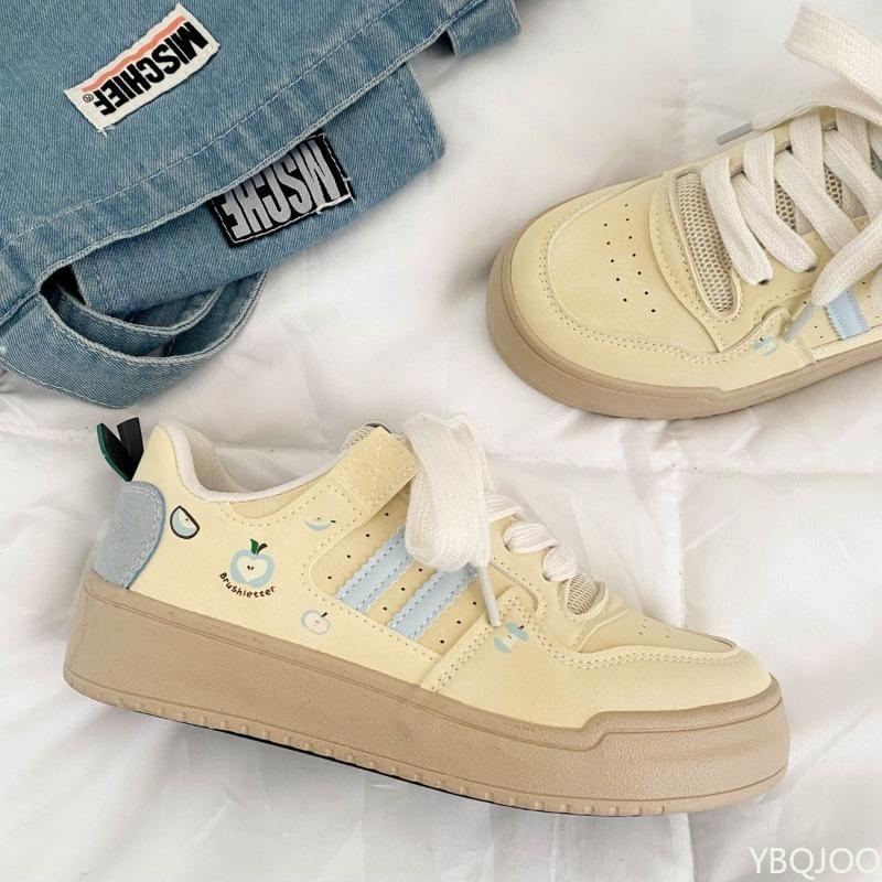Frühling Neue Dicksohlige Minimalistische Bequeme Damenschuhe Lässige Edition Modische Vielseitige Leichte Plateau-Sneaker