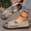 Frühling Sommer Damen flache Slip-On Ballerinas, Elegante Ästhetik Bequeme Freizeitschuhe für breite Füße