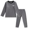 Little Elephant Ham Boys' 2025 Striped Winter Pajama Set