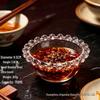 Beaded Edge Transparent Glass Dessert Bowl