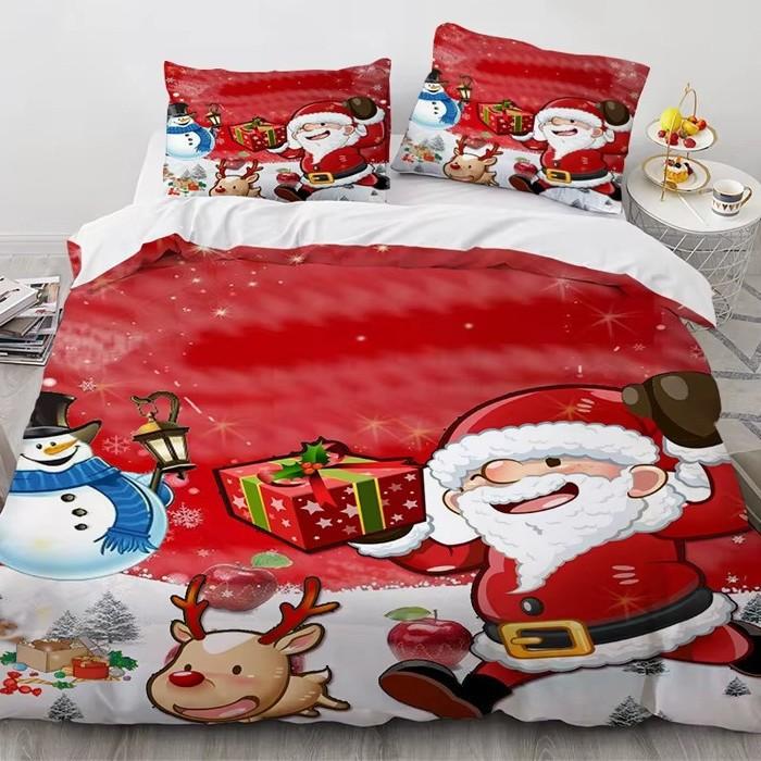 Christmas Down Comforter Set Bedding Set 3-piece Duvet Cover Set 135*200cm