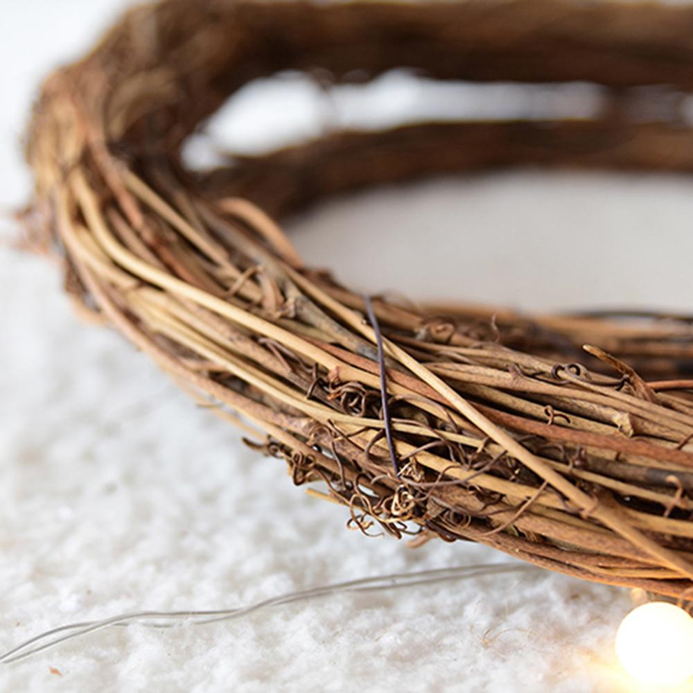 Easy to Shape Rattan Ring Artificial Flowers Garland  Perfect for Home Christmas Decor 10cm/15cm/20cm/25cm/30cm/40cm