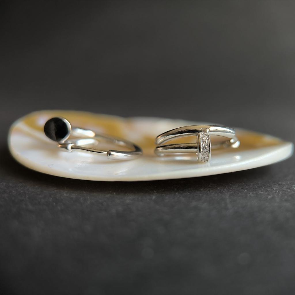 Silver Earrings with Cubic Zirkonia (2191971)