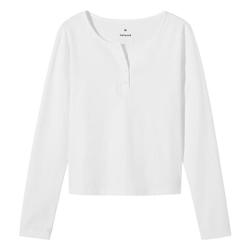 

Hotwind Women s Decorative Buckle V-Neck Long Sleeve Top XL
