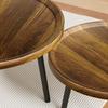 Tea Table Combo, Coffee Table Set, Round Side Table Set in 2 Sizes, Easy Assembly Nesting Coffee Tables, Mid Century Round Coffee Table